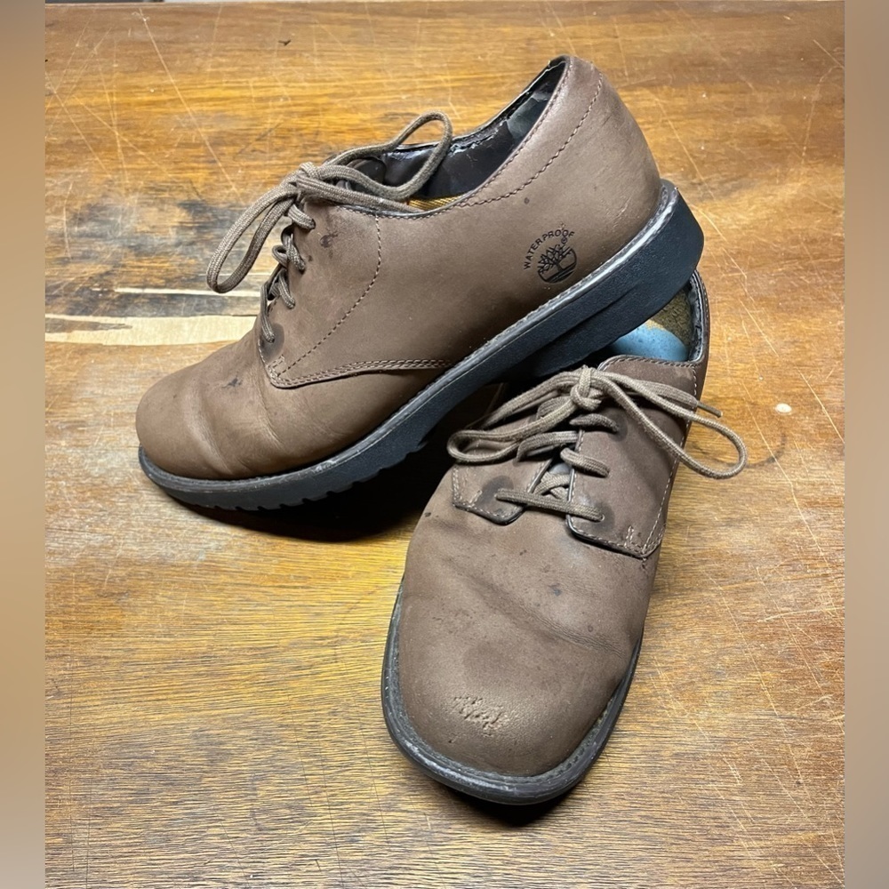 Timberland Leather Lace Up Oxford Shoes - Normal Signs Of Use - Mens Size 8.5 US